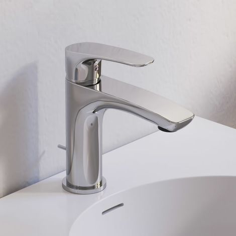 Kronenbach Rivara Waschtisch-Einhebelmischer XL mit Zugstangen-Ablaufgarnitur 1 1/4, wassersparend (1/5)