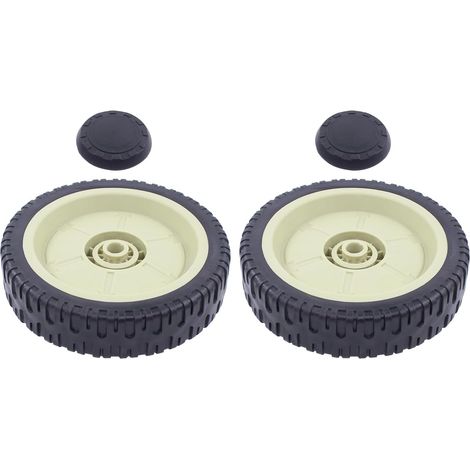 Lot de 2 roues arrière pour tondeuse (traction arrière), compatibles avec Honda HR194, HR1950, HR214. Roues arrière de remplacement. (1/5)