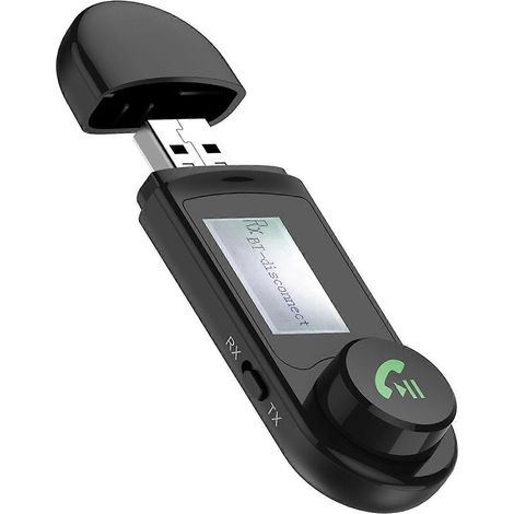 USB-Dongle-Adapter mit Bluetooth 5.1-Audioempfänger und -sender, LCD-Display und 3,5-mm-AUX-Anschluss (1/5)