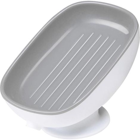 Draining Suction Cup Soap Holder for Bathroom and Laundry