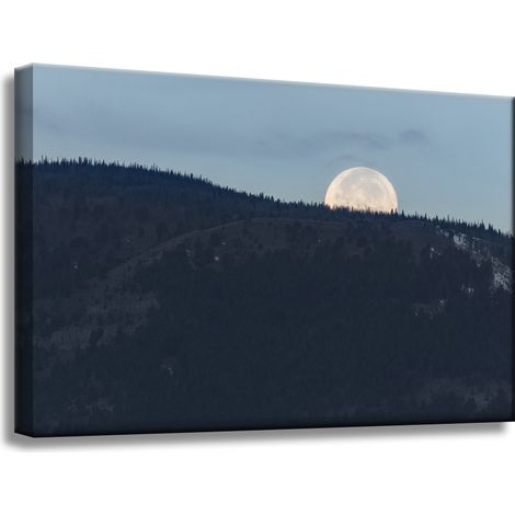Leinwanddruck Natur Aufgehender Mond 60x40