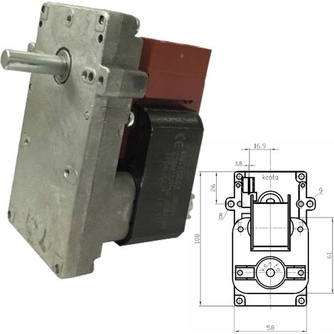 MOTORE MOTORIDUTTORE STUFE A PELLET 2,5RPM CLAM Kenta K9115101 SERIE 911