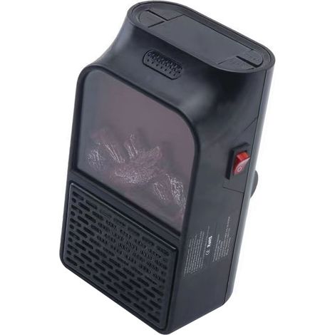 Chauffage d'appoint électrique 400 W à brancher, chauffe rapide et portable, idéal pour la chambre, le salon ou le bureau (prise UE 220 V).