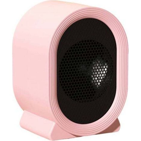 Chauffage d'appoint 500 W, simple et compact, facile à transporter, chauffage soufflant à 2 modes, chauffage électrique, protections multiples, convient aux bureaux, chambres et salons.rose (1/2)