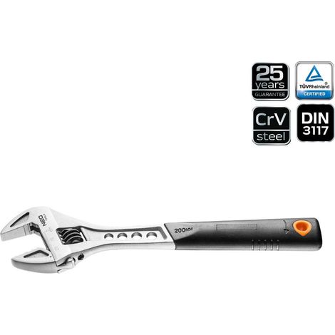Verstellbarer Schraubenschlüssel 200 mm, Bereich 0-29 mm (1/2)