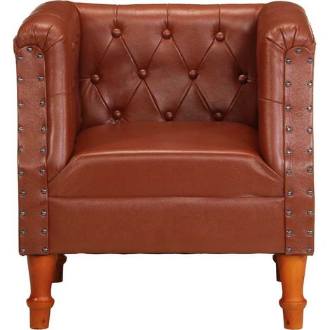 Maison Exclusive - Sessel Braun Echtleder (1/5)