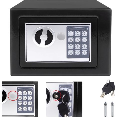 Filiyano-Armoire de sécurité ignifugée et résistante à l'eau, noire, 4,6 L