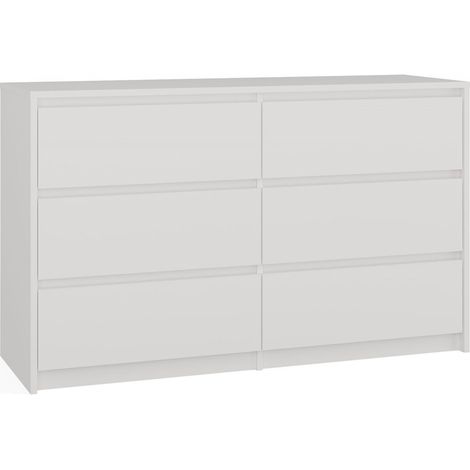 Cómoda moderna - Blanca, grande, espaciosa - Para dormitorio, sala de estar, habitación infantil (1/5)