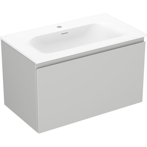Mexen Orio Badschrank 80 cm mit Waschbecken Vela, 1 Schublade, grau matt/weiß matt - 91A10-08047-1-BF62-W23M01 (1/5)