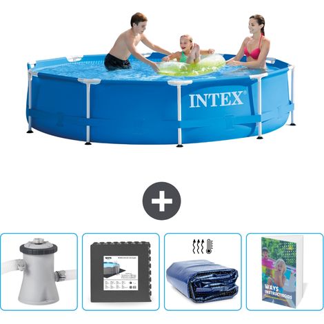 Intex Piscina con struttura Rotonda - 305x76 cm - 7-pezzi  SCB121 (1/4)
