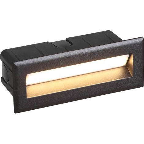Italux Erba 3K Applique murale encastrée extérieure Erba 13,5 cm, noire, blanc chaud 3000 K, IP65 (1/3)