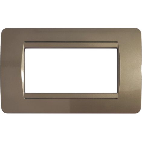 PLACCA BTICINO MATIX COMPATIBILE 3 4 6 MODULI COLORE BRONZO COMPATIBILE MATIX 4 Moduli (1/2)