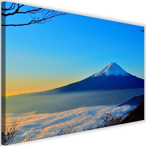 Tableau sur toile PAYSAGE MONTAGNEUX JAPONAIS DU FUJI 60x40 (1/5)