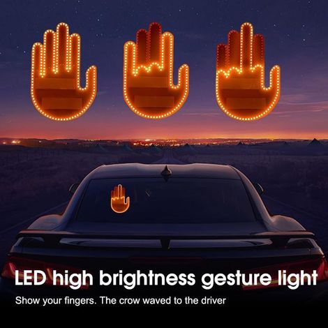 LED-Auto-Hand- und Fingerlicht, LED-Handgestenlicht, LED-Schilder, coole Innenraumbeleuchtung, Daumenlicht (1/5)