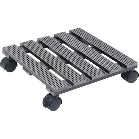 Maison Exclusive - Pflanzenroller 2 Stk. Grau 30x30x7,5 cm WPC (1/5)