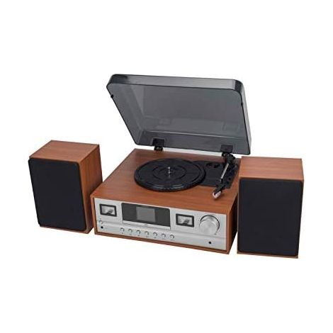 Chaîne HiFi Denver MRD-52LIGHTWOOD – Stéréo avec radio FM et DAB+ – Platine et lecteur CD – Connexion Bluetooth – Boîtier en bois (1/5)