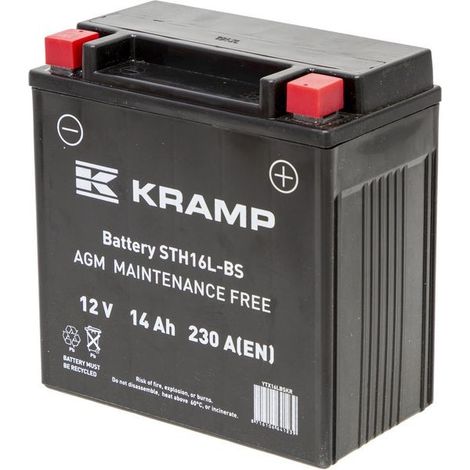 Batterie sèche tracteur tondeuse 12V 14Ah – Longue durée de vie – Borne Y11 – Pour machines agricoles – YTX16LBSKR