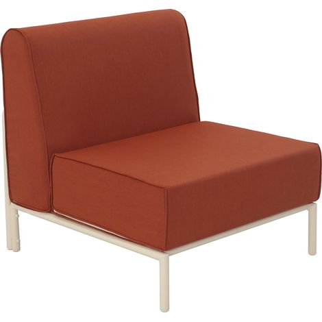 Chauffeuse pour salon pour jardin modulable en tissu terracotta - Patio