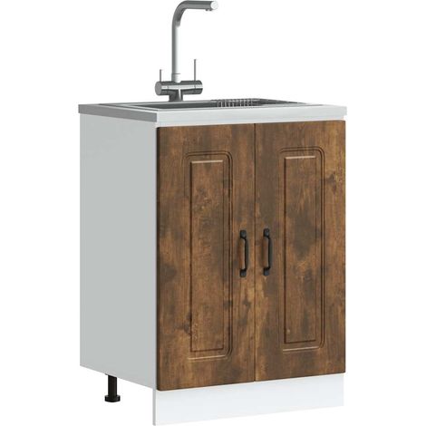 Spülenunterschrank Kalmar Räuchereiche 60x46x81,5 cm
