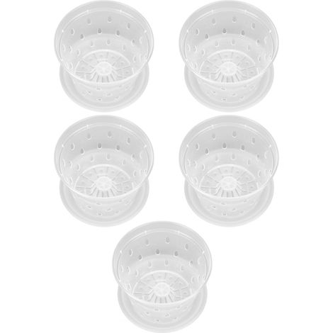 Lot de 5 pots à orchidées transparents et respirants avec soucoupes perforées, pour l'intérieur et l'extérieur. (1/5)