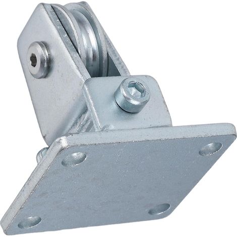 Poulie de Levage de U en Fer Nickelé Argenté, Fonctionnement Fluide, Supporte Plusieurs Options de Montage, pour Entrepôts et Levage Industriel (1/5)