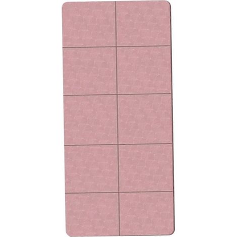 Tapis de yoga pliable rose, idéal pour les voyages, le fitness et les exercices au sol. Double face antidérapante. (1/5)
