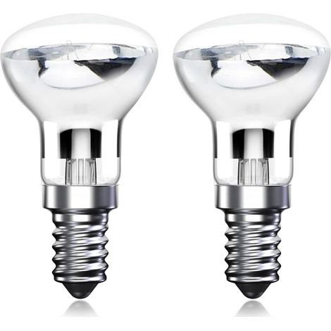 Ampoules de lampe à lave R39 E14 30W, petites ampoules de lampe à lave à réflecteur SES à vis Edison, blanc chaud 2800K R39 à intensité variable (2 Unité) (1/5)