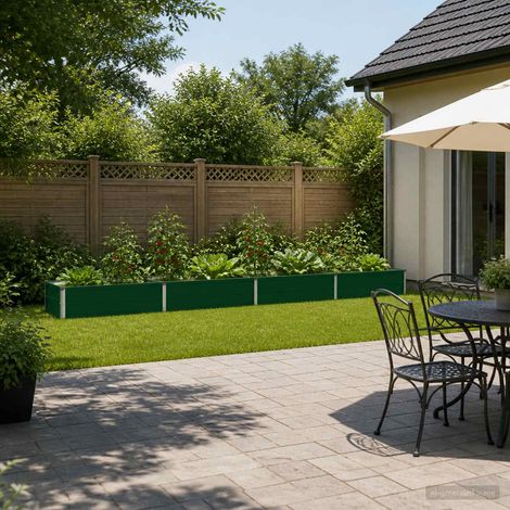 vidaXL Cama de Jardín Elevada Verde 320 x 40 x 24 cm (1/5)