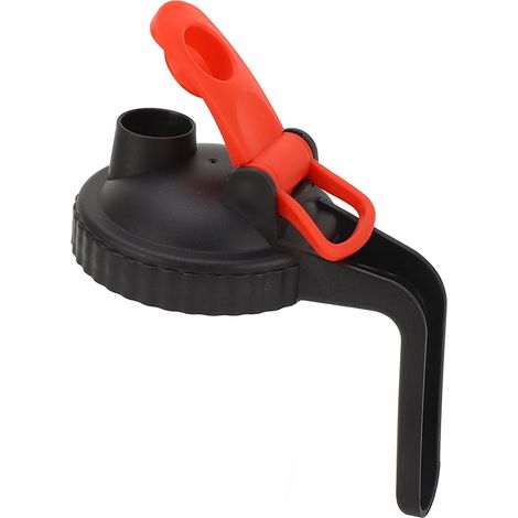 Couvercle à bec verseur pour bocal Mason à large ouverture, bouchon à clapet étanche avec poignée, noir et rouge (1/5)