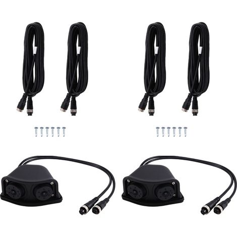 set. Color: Black. Material: ABS. AHD 1920x1080P. Dual camera infrared night vision protection. (1/5)