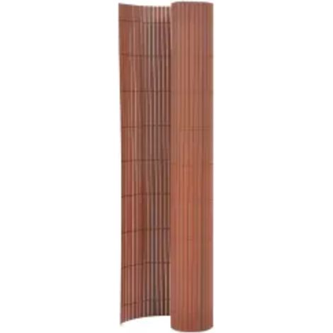 The Living Store - Clôture de jardin double face 110x400 cm Marron (1/5)