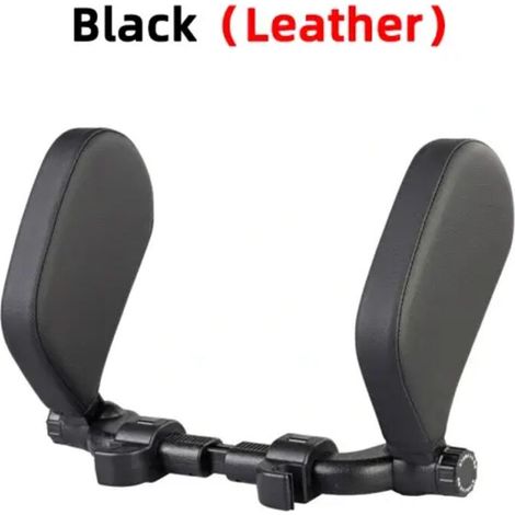 Oreiller en mousse à mémoire de forme pour cou de voiture en tissu noir (1/3)