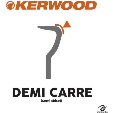 Chaîne Kerwood pour tronçonneuse 3/8" 1,3 mm. 56 maillons. Gouge profil demi carré (1/5)
