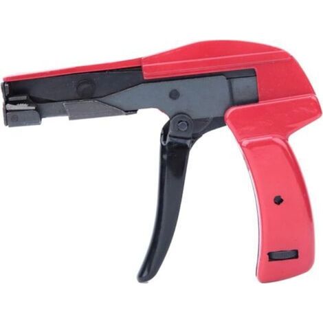 Pince étauPistolet serre-câble en plastique et nylon, outil de fixation de câble avec coupure automatique de chasse d'eau, tendeur et cutter professionnels pour attaches en nylon de 2,4 à 4,8 mm (1/4)