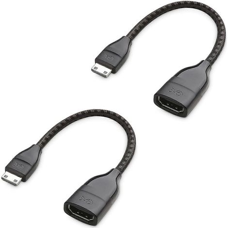 Lot de 2 adaptateurs Mini HDMI vers HDMI 8K/4K 120 Hz (adaptateurs HDMI vers Mini HDMI) (1/5)