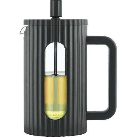 Cafetera de vidrio de 600 ml con prensa francesa, color negro, KLAUSBERG KB-7746 (1/5)