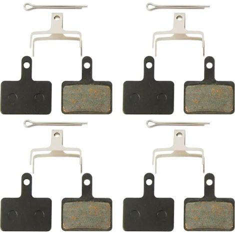 Convient pour 4 paires de plaquettes de frein à disque de vélo / plaquettes de frein de vélo noires (1/4)