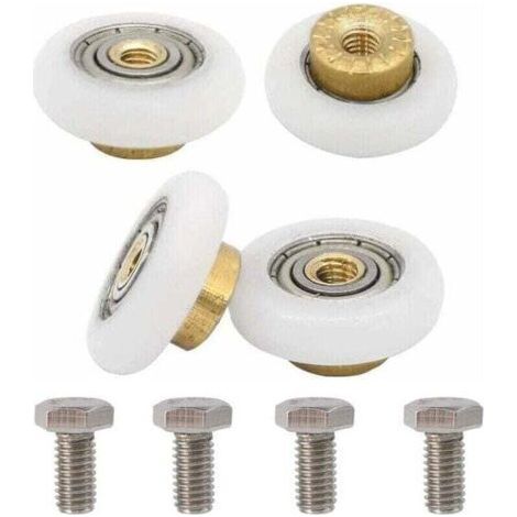 4er-Pack Ersatzrollen, XU, für Duschabtrennungen mit 19 mm Durchmesser, hochwertiges Produkt, langlebig und zuverlässig, ausgewählte Materialien, entspricht den Normen - (1/4)