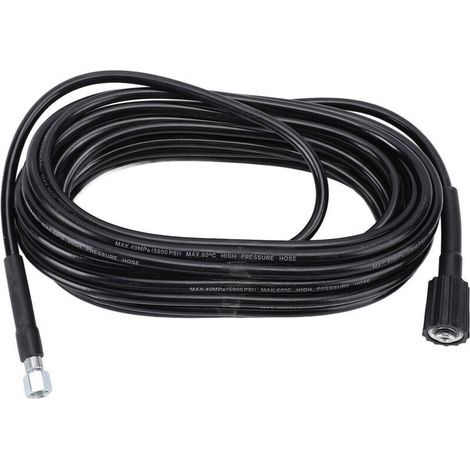 Jeffergarden Tuyau de nettoyeur haute pression, tuyau en caoutchouc multi-usages, flexible et durable, universel, adapté aux voitures, camping-cars, patios, terrasses, clôtures, 15 mètres (1/5)