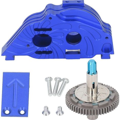 Boîtier de boîte de vitesses en alliage d'aluminium et engrenages en acier 57T pour voiture ARRMA VORTEKS Big Rock 1/10, bleu ciel (1/5)