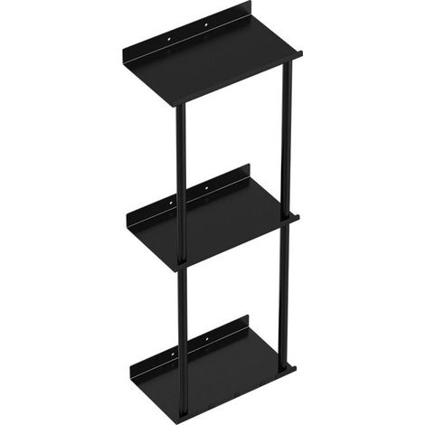 Toallero de pared (negro), práctico toallero para baño y cocina, con 3 ganchos, para cocina, baño y hotel. (1/5)