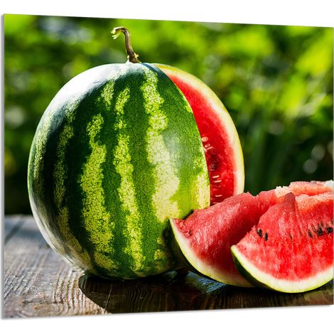 GLASPLATTE FÜR KÜCHE 65x60 Wassermelone