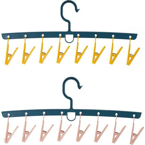Étendoir à linge pour sous-vêtements et chaussettes, idéal pour sécher bonnets, masques, chaussettes, serviettes, sous-vêtements et couches (couleurs assorties). (1/5)