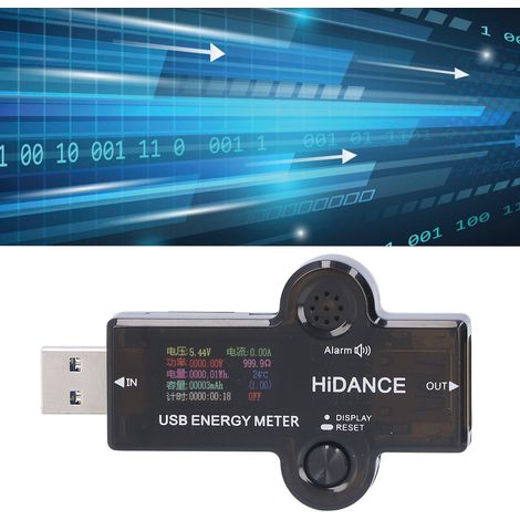 Testeur USB Bluetooth, ampèremètre et voltmètre de chargeur, testeur de capacité et de puissance de batterie externe, wattmètre CC (1/5)