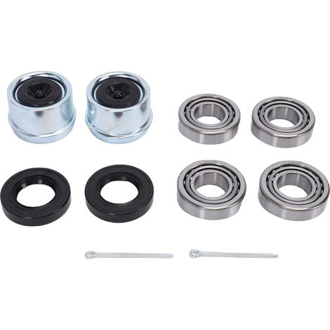 Kit de Roulements de Moyeu de Roue de Remorque, Roulements 30205 avec Joints TC, Cache-poussière et Goupilles Fendues, pour Essieux de Remorque Légers, Remorques de Fret (1/5)