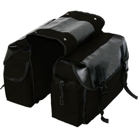 Sac de porte-bagages pour vélo noir, vert, kaki, sacs à bandoulière pour vélo (panniers), sac de selle arrière pour vélo pour courses, trajets quotidiens et voyages à vélo (1/5)