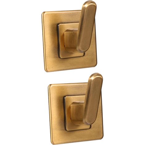Baluue Lot de 2 crochets muraux adhésifs décoratifs pour salle bain (1/5)