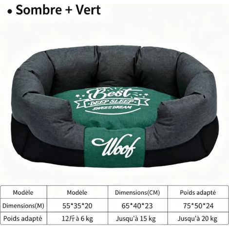 Accessoires pour animaux : Lit d'été pour chien (utilisable en toute saison) — Lit carré, Tapis pour chien, Lit pour chat style canapé, Lit rafraîchissant (Taille S)