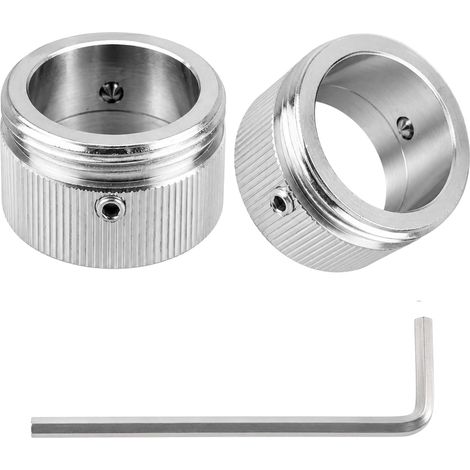 Lot de 2 adaptateurs de valve de chauffage en acier inoxydable M30 x 1,5 (1/5)