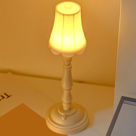 Lampe De Table - Abat-Jour En Tissu Blanc - Lampe De Chevet Pour Chambre À Coucher - Lampe D'Appoint Compacte - 1 Pièce (1/5)